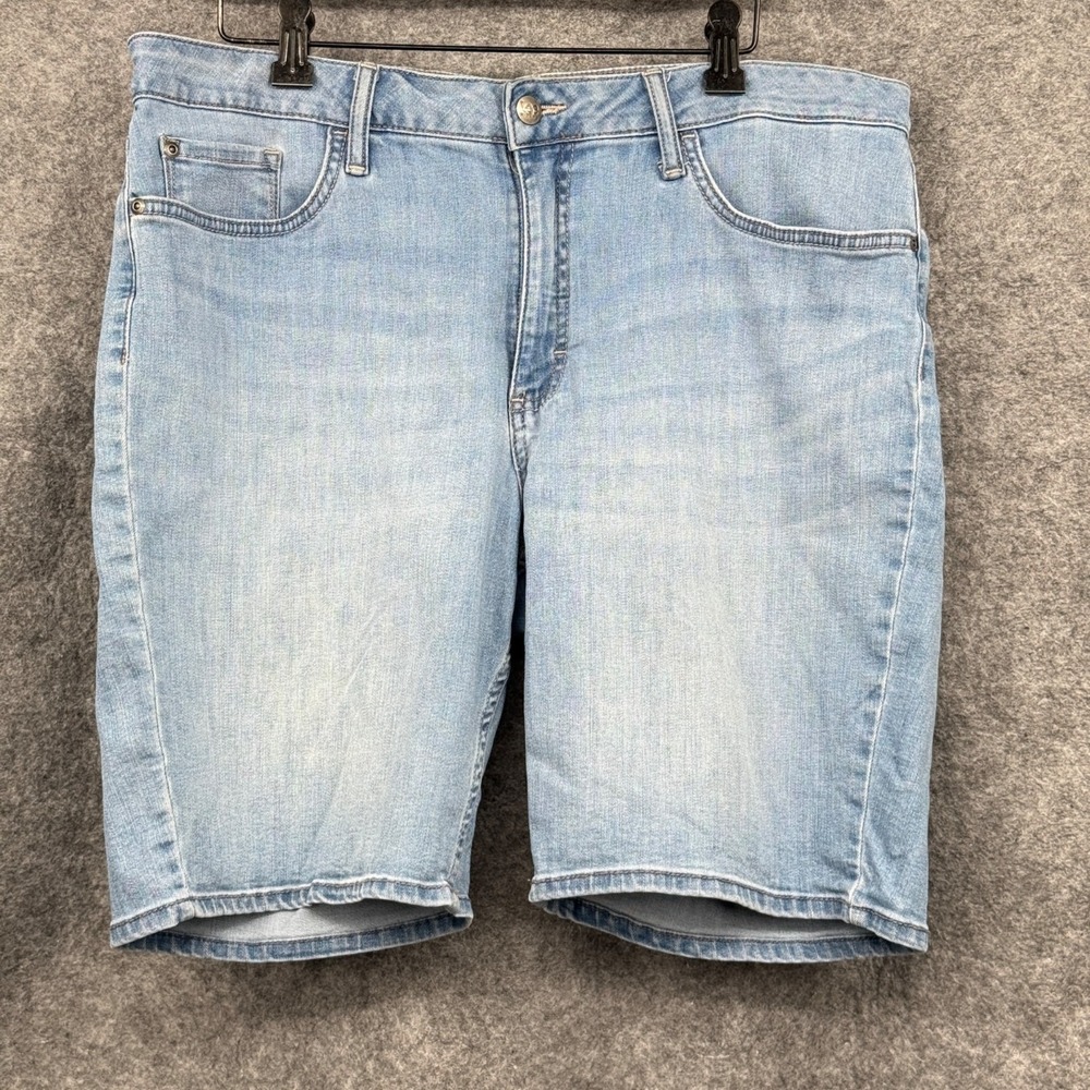 Lee Riders Midrise Bermuda Denim Shorts Womens‎ 16 Light Wash